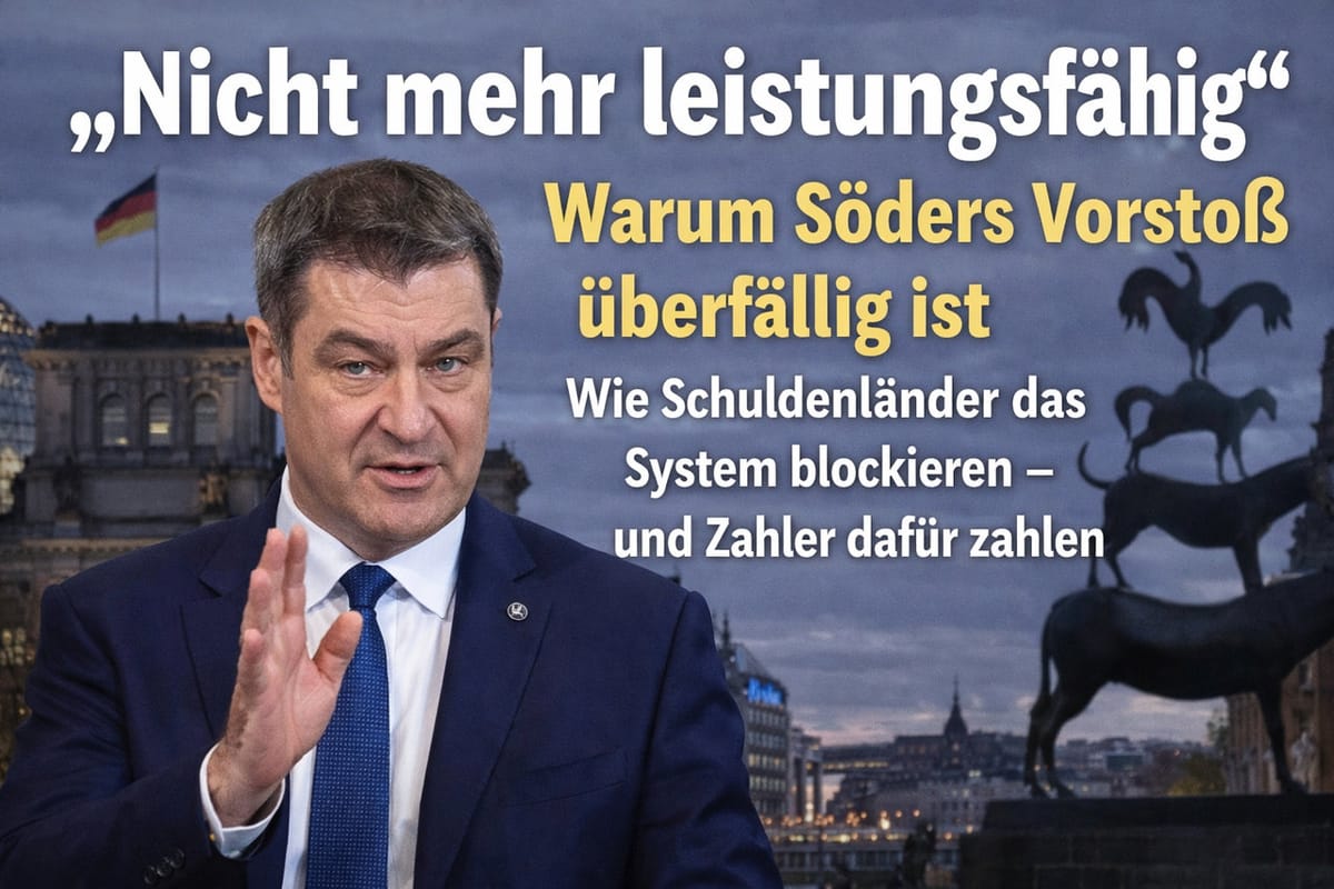 „Nicht mehr leistungsfähig“ – Warum Söders Vorstoß überfällig ist