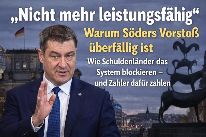 „Nicht mehr leistungsfähig“ – Warum Söders Vorstoß überfällig ist