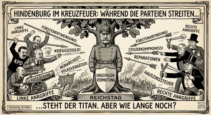 Die Reichstags-Debatte: Hindenburg im Kreuzfeuer